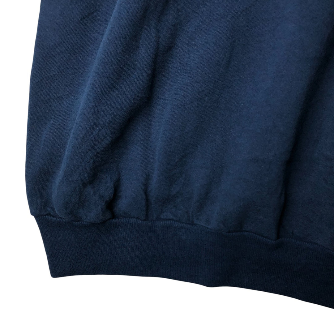 Vintage 80'S Tartex BOTANY 500 plain blank sweatshirt, made in USA, men's XXL size cotton navy blue type Vintage Second Hand