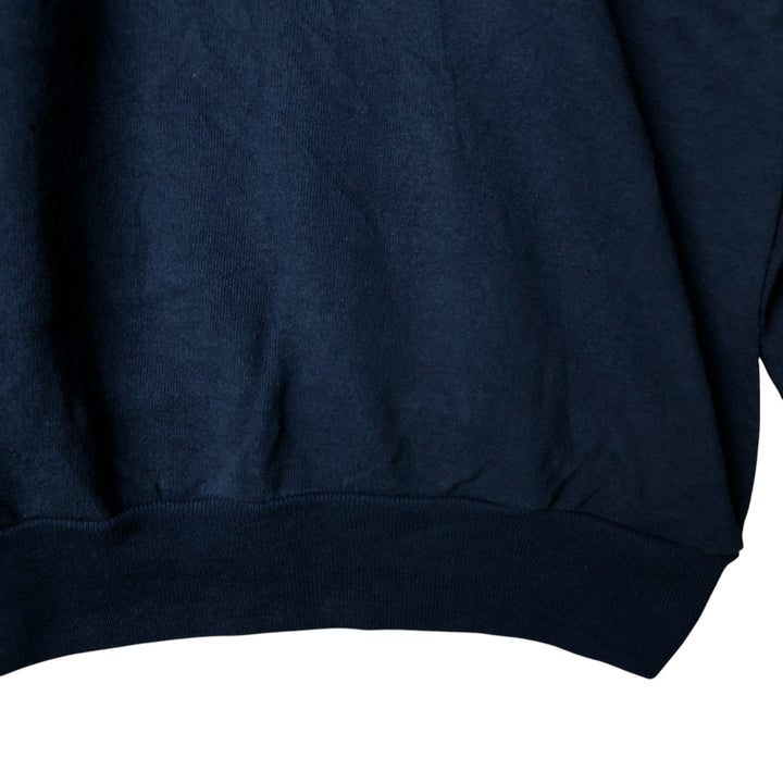 Vintage 80'S Tartex BOTANY 500 plain blank sweatshirt, made in USA, men's XXL size cotton navy blue type Vintage Second Hand