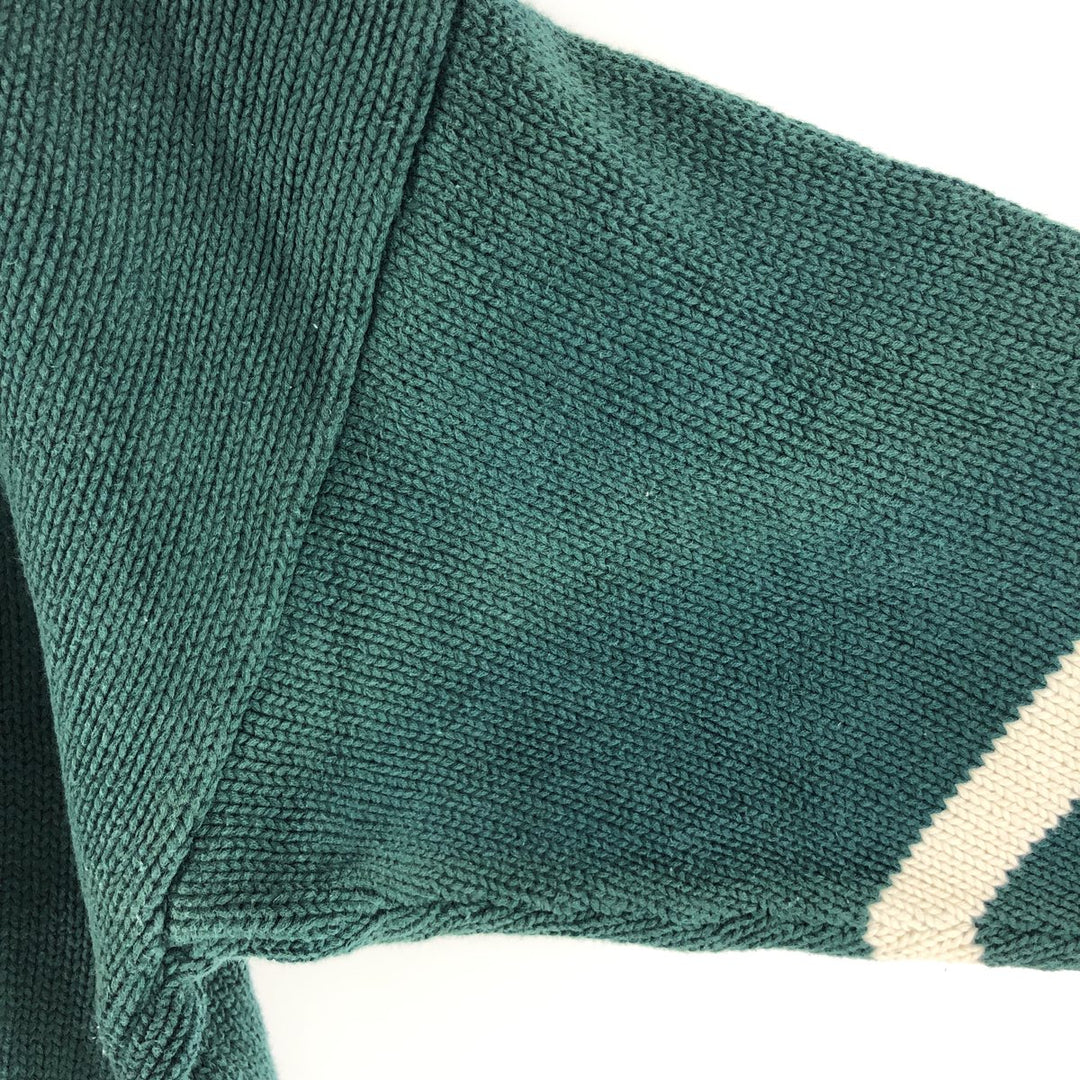 90'S GAP Old Gap V-neck cotton knit sweater Men's size L Vintage cotton Green type dark green Vintage Second Hand