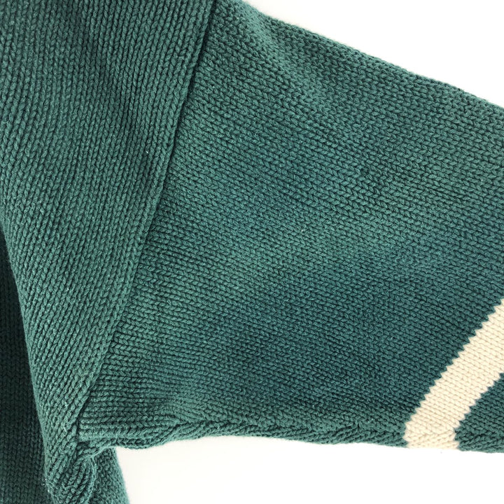 90'S GAP Old Gap V-neck cotton knit sweater Men's size L Vintage cotton Green type dark green Vintage Second Hand