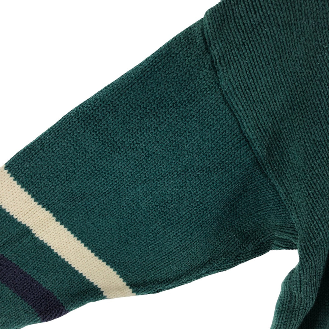 90'S GAP Old Gap V-neck cotton knit sweater Men's size L Vintage cotton Green type dark green Vintage Second Hand