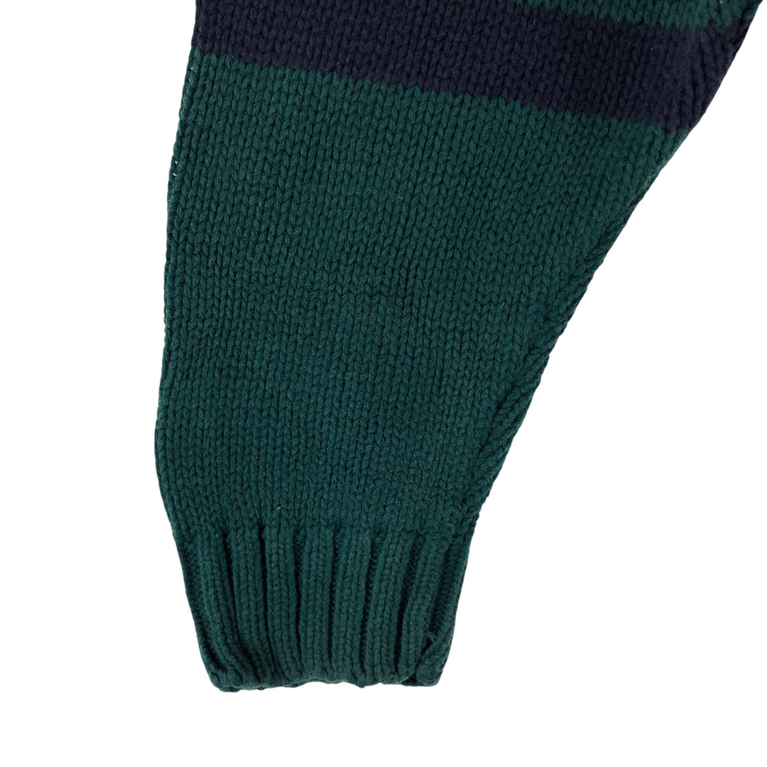 90'S GAP Old Gap V-neck cotton knit sweater Men's size L Vintage cotton Green type dark green Vintage Second Hand