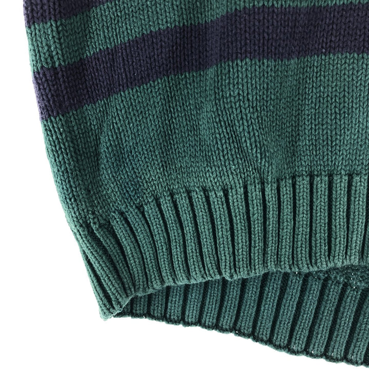 90'S GAP Old Gap V-neck cotton knit sweater Men's size L Vintage cotton Green type dark green Vintage Second Hand