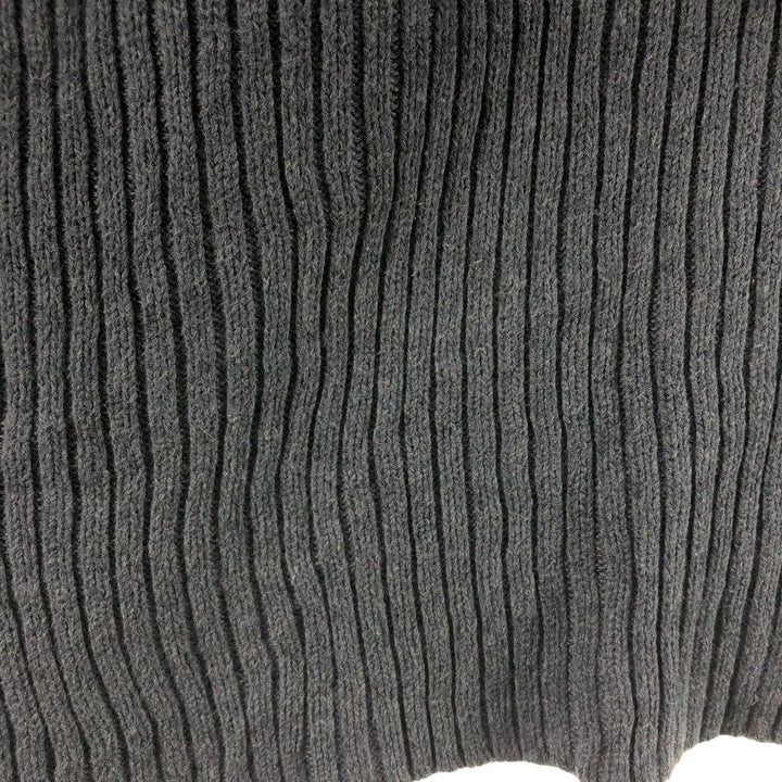 Tommy Hilfiger High-neck cotton knit sweater, men's size L cotton gray type Vintage Second Hand