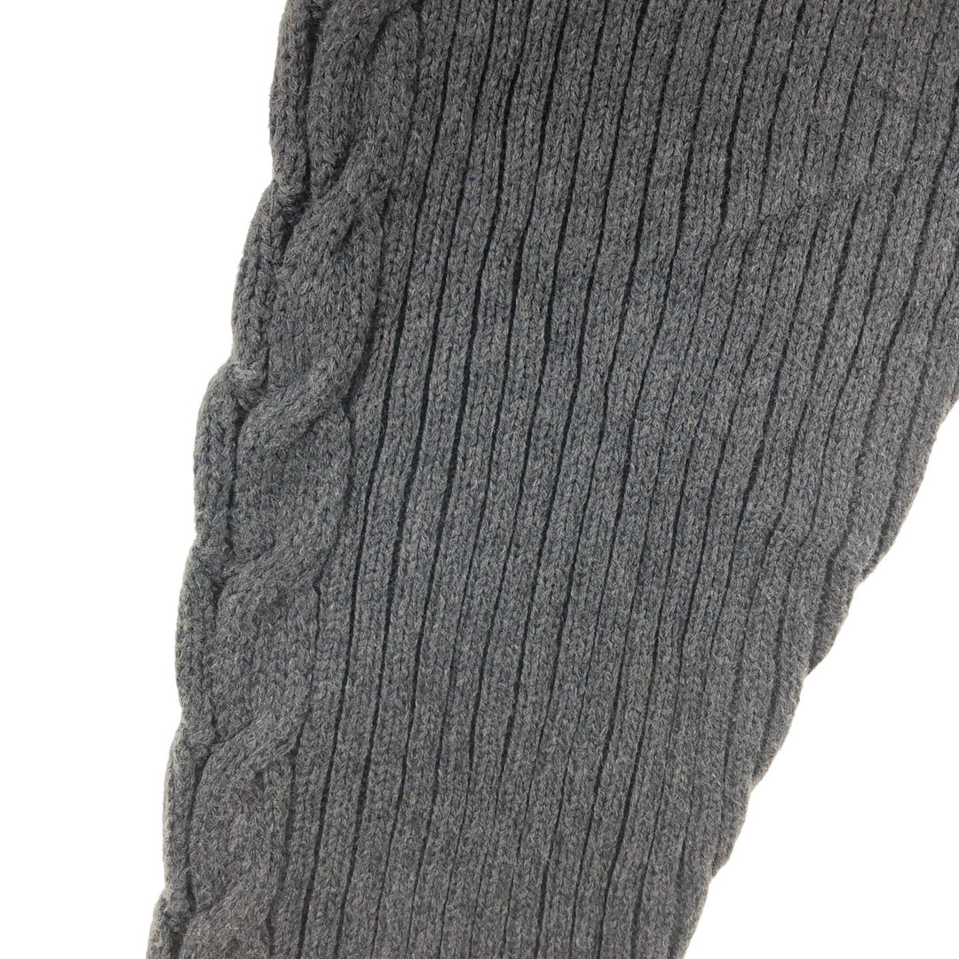 Tommy Hilfiger High-neck cotton knit sweater, men's size L cotton gray type Vintage Second Hand