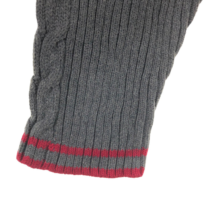 Tommy Hilfiger High-neck cotton knit sweater, men's size L cotton gray type Vintage Second Hand