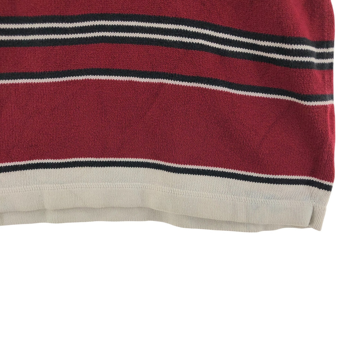 90'S Tommy Hilfiger Cotton Knit Sweater Men's Size L Vintage cotton red type Vintage Second Hand