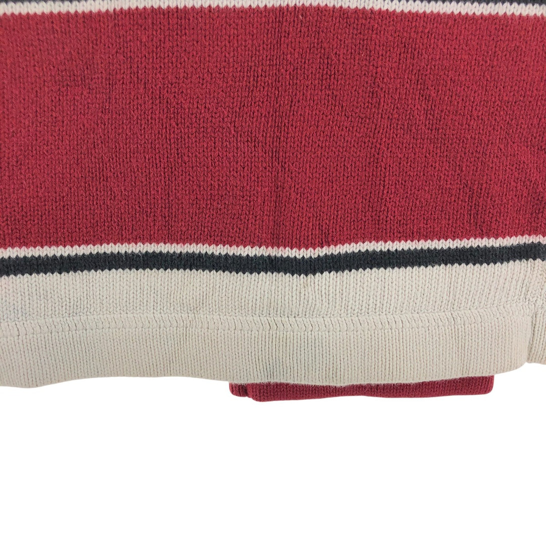 90'S Tommy Hilfiger Cotton Knit Sweater Men's Size L Vintage cotton red type Vintage Second Hand