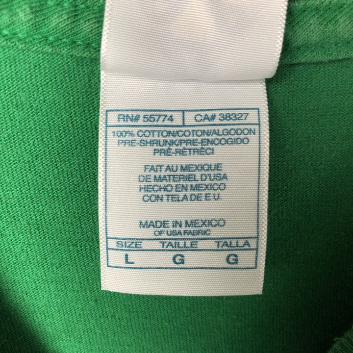 ALSTYLE APPAREL AND ACTIVEWEAR College Long Sleeve T-Shirt, Men's Size L cotton green type Vintage Second Hand