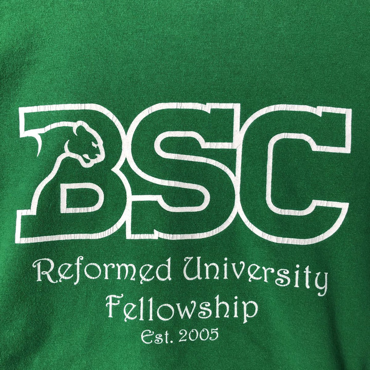 ALSTYLE APPAREL AND ACTIVEWEAR College Long Sleeve T-Shirt, Men's Size L cotton green type Vintage Second Hand