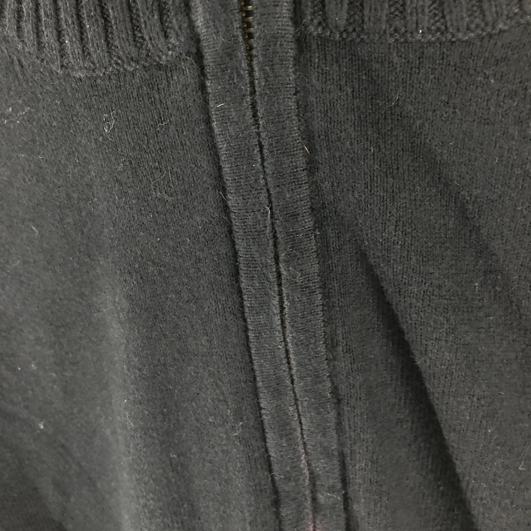 Eddie Bauer Cotton Knit Half-Zip Sweater, Men's XXL cotton black type Vintage Second Hand