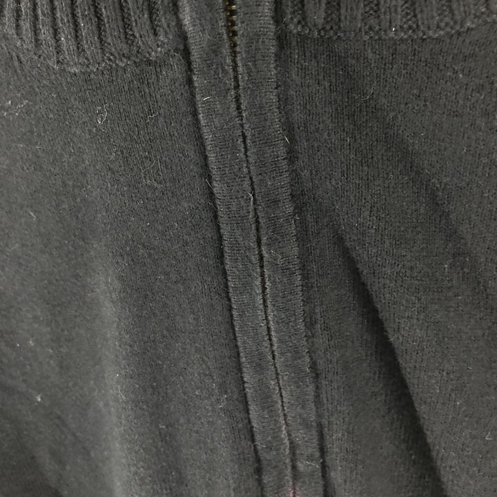 Eddie Bauer Cotton Knit Half-Zip Sweater, Men's XXL cotton black type Vintage Second Hand