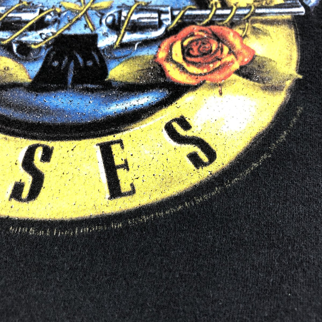 PORTandCOMPANY Guns N' Roses Large Print Band T-Shirt Band Tee Men's L size cotton black type Vintage Second Hand