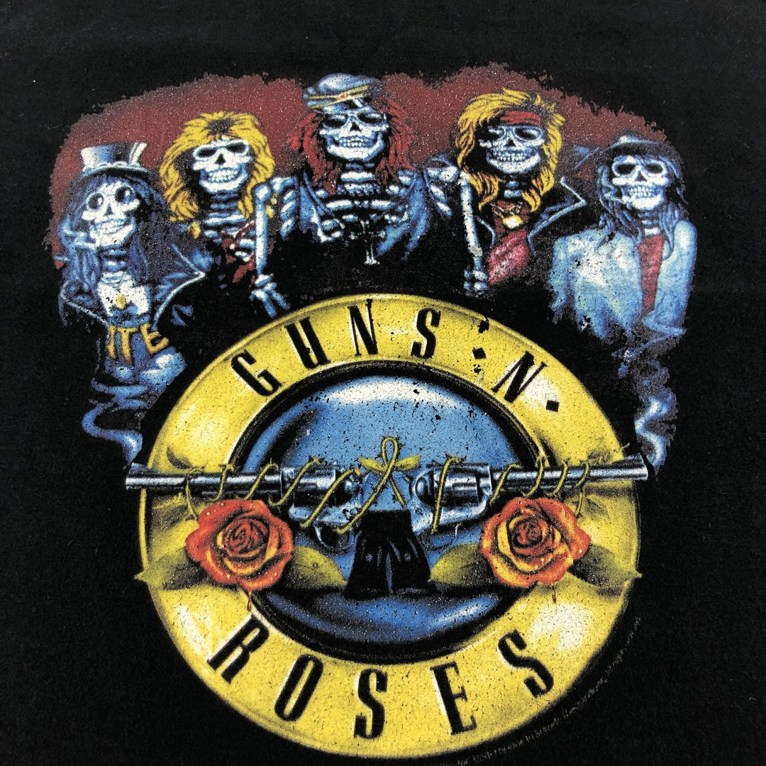 PORTandCOMPANY Guns N' Roses Large Print Band T-Shirt Band Tee Men's L size cotton black type Vintage Second Hand
