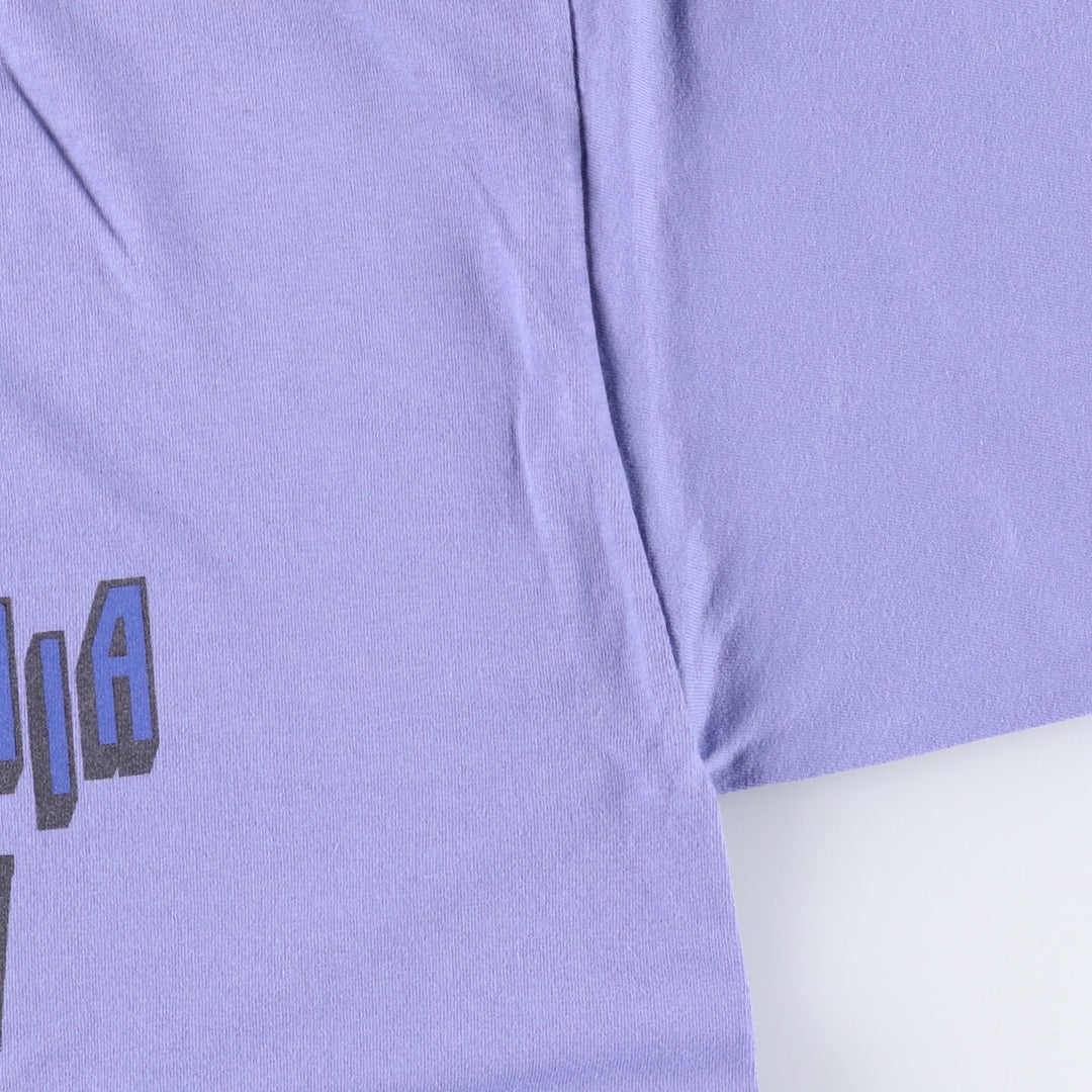 00'S Gildan THE BEATLES Band T-shirt, Band Tee, Men's L size cotton purple type Vintage Second Hand