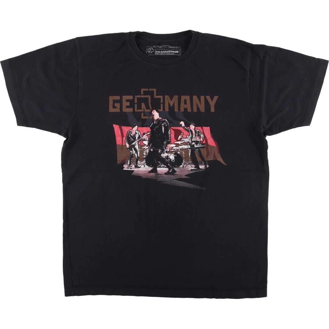 00's RAMMSTEIN Rammstein band T-shirt, men's XL size cotton black type Vintage Second Hand