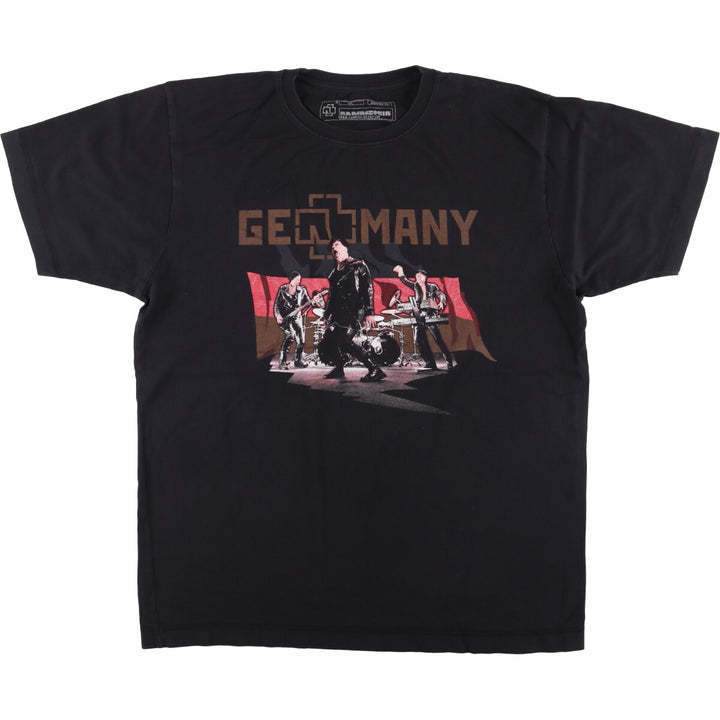 00's RAMMSTEIN Rammstein band T-shirt, men's XL size cotton black type Vintage Second Hand