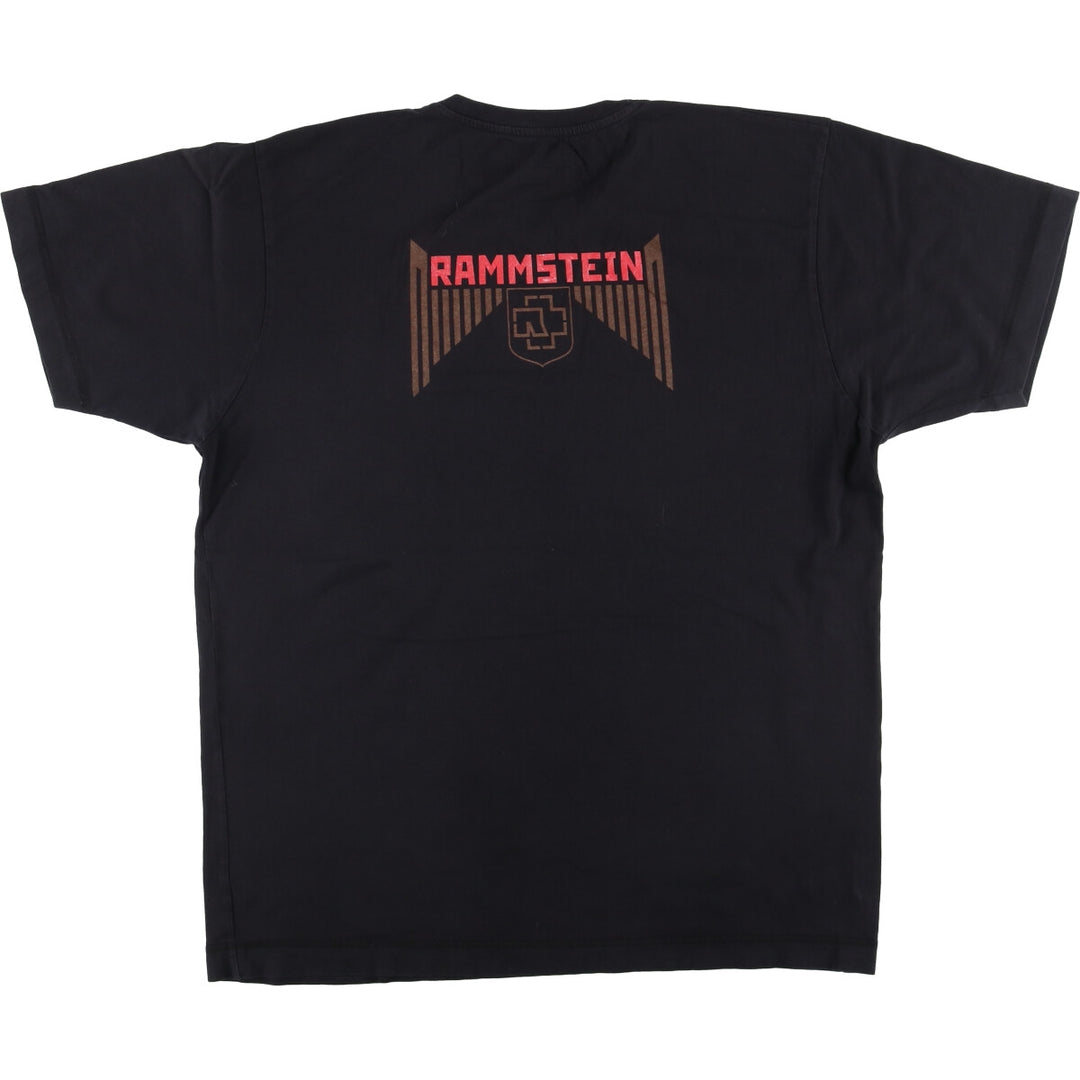 00's RAMMSTEIN Rammstein band T-shirt, men's XL size cotton black type Vintage Second Hand