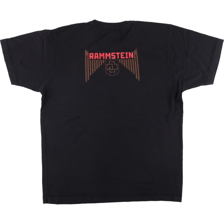 00's RAMMSTEIN Rammstein band T-shirt, men's XL size cotton black type Vintage Second Hand