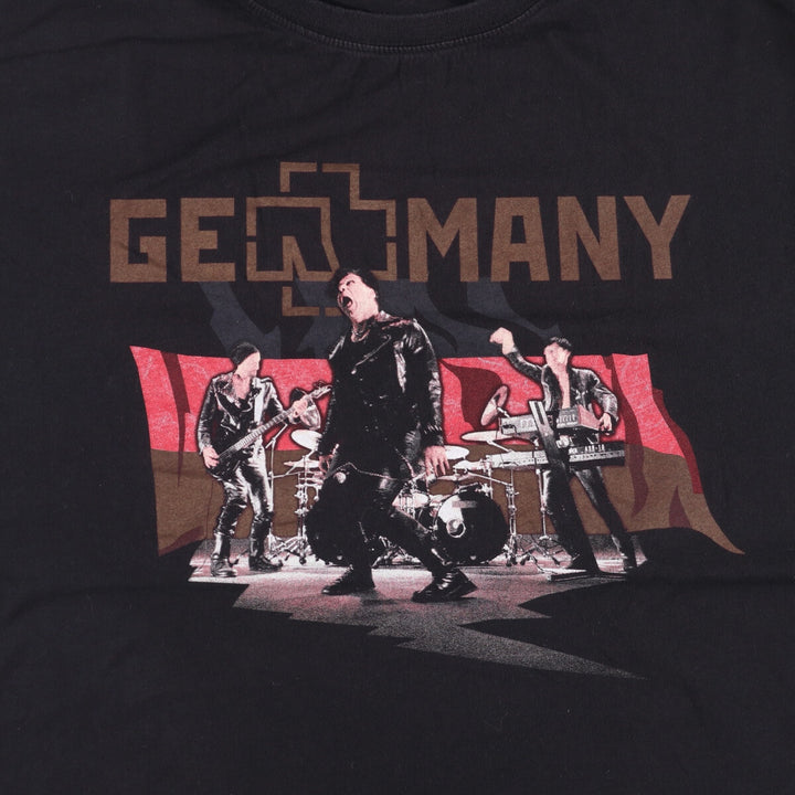 00's RAMMSTEIN Rammstein band T-shirt, men's XL size cotton black type Vintage Second Hand