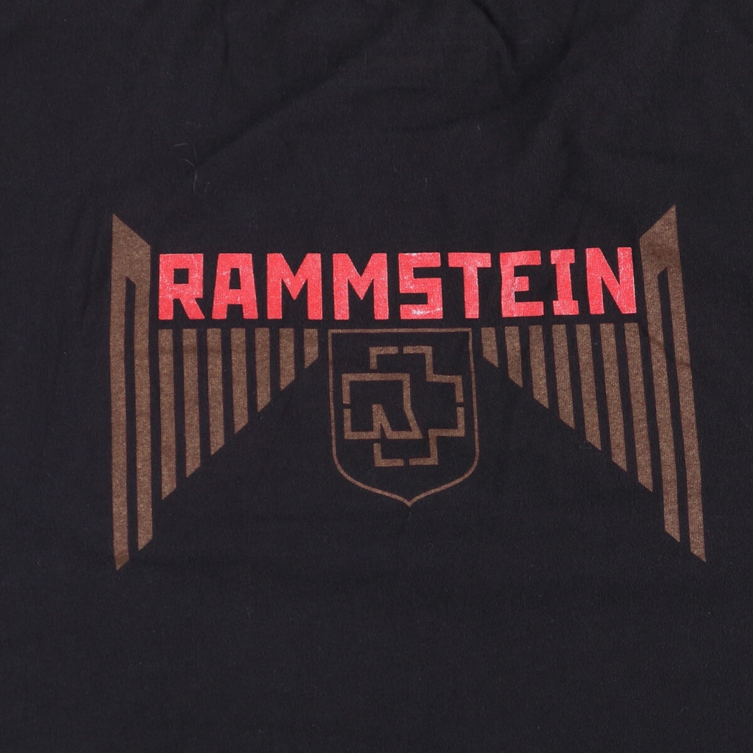 00's RAMMSTEIN Rammstein band T-shirt, men's XL size cotton black type Vintage Second Hand