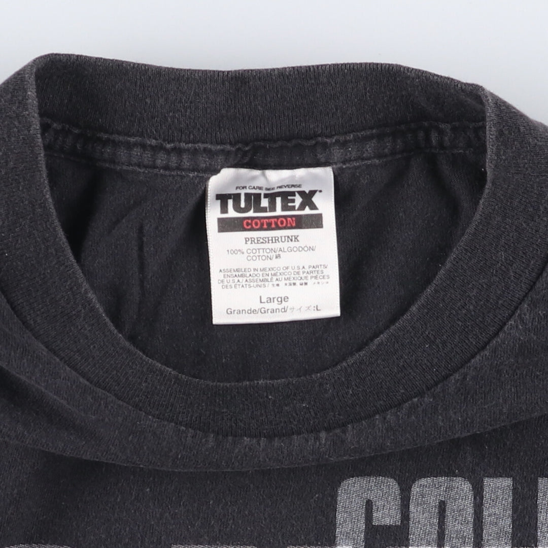 90'S TULTEX Collin Raye Band T-Shirt, Men's L Size, Double-sided Print cotton black type Vintage Second Hand