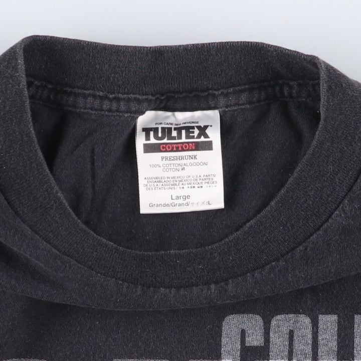 90'S TULTEX Collin Raye Band T-Shirt, Men's L Size, Double-sided Print cotton black type Vintage Second Hand