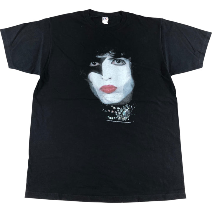 Optima Kiss Band T-shirt, Men's L size cotton black type Vintage Second Hand
