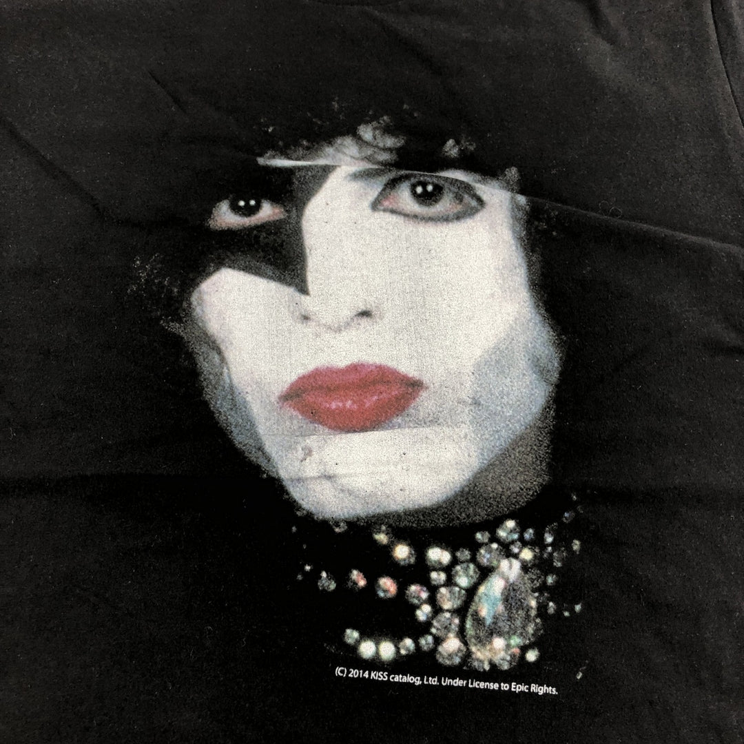 Optima Kiss Band T-shirt, Men's L size cotton black type Vintage Second Hand