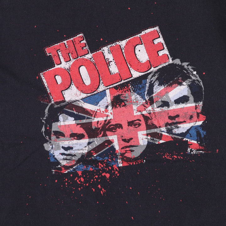 00'S Anvil THE POLICE Band T-shirt, Band T, Men's XL size cotton black type Vintage Second Hand