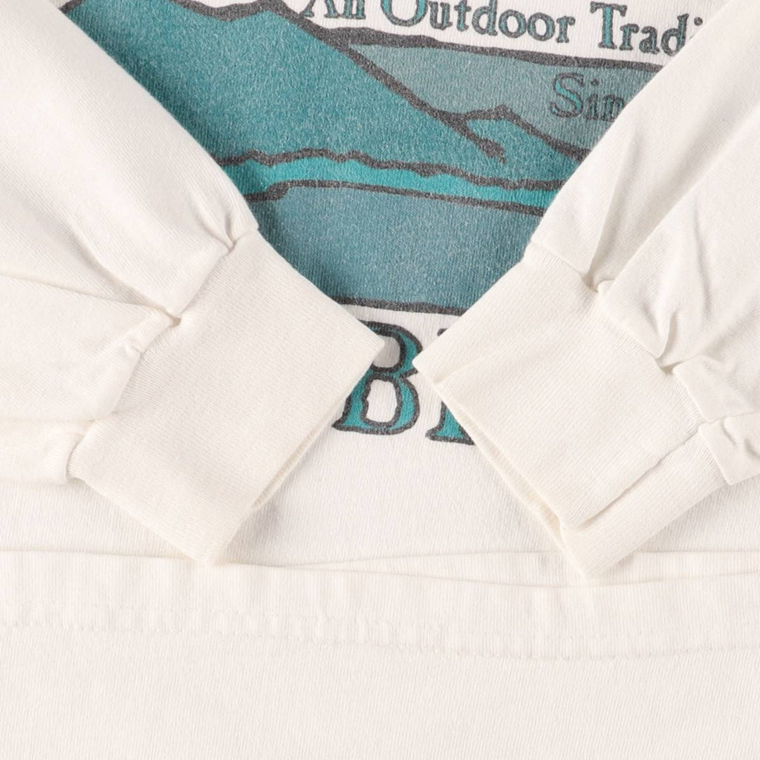 90'S ARTFORMS LLBean Long Sleeve T-Shirt, Made in USA, Men's Size Medium, Vintage cotton white type Vintage Second Hand
