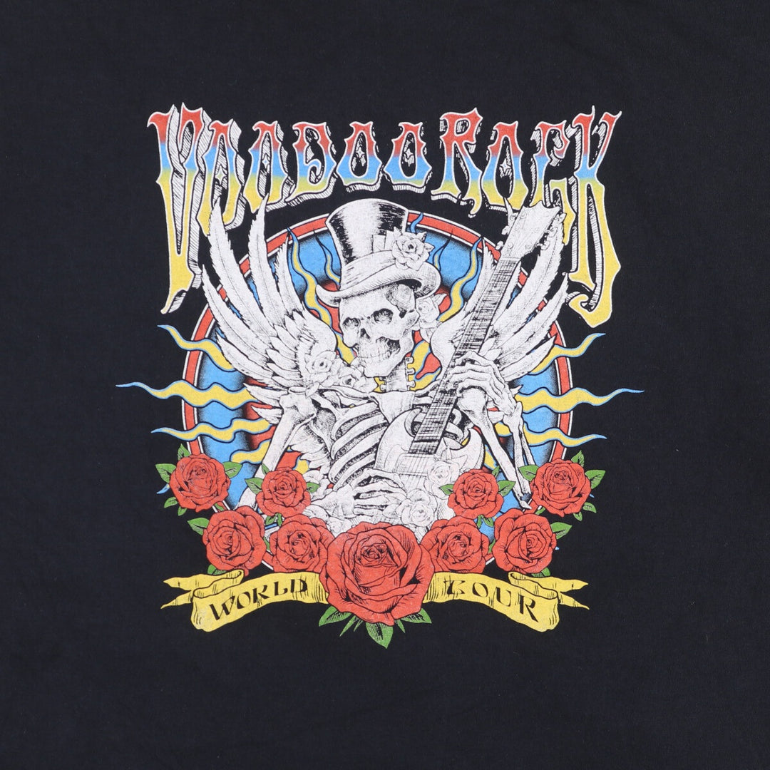 Fruit of the Loom Voodoo Rock Band T-Shirt, Men's XL cotton black type Vintage Second Hand