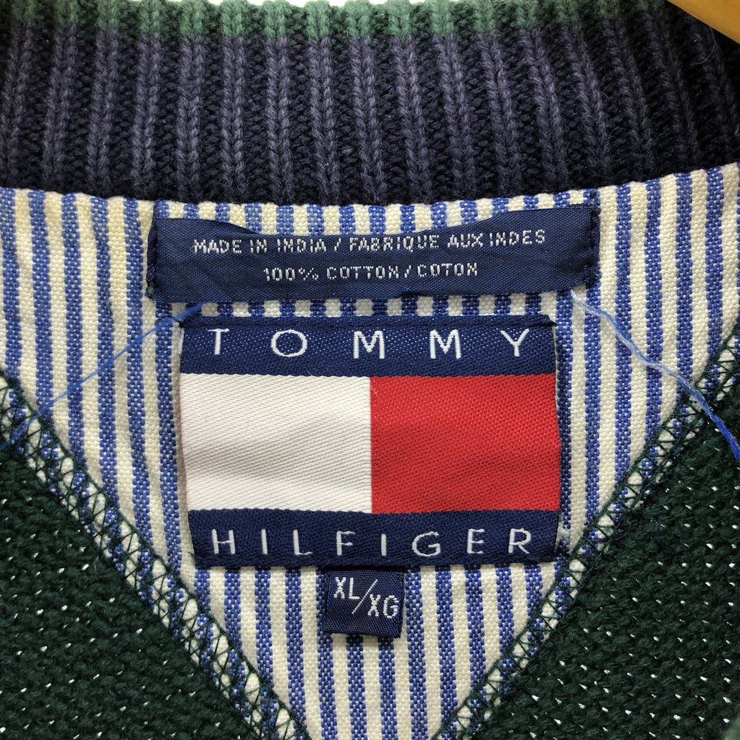 90s~ Tommy Hilfiger Cotton Knit Sweater Men's XL Vintage /eaa502021