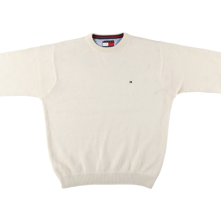 90s~ Tommy Hilfiger Cotton Knit Sweater Men's M Size Vintage /eaa502022