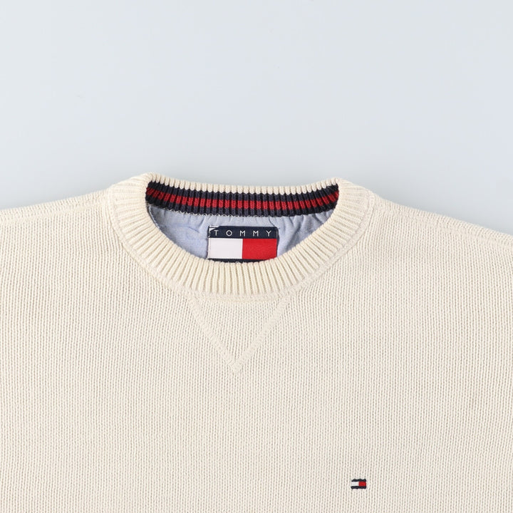 90s~ Tommy Hilfiger Cotton Knit Sweater Men's M Size Vintage /eaa502022