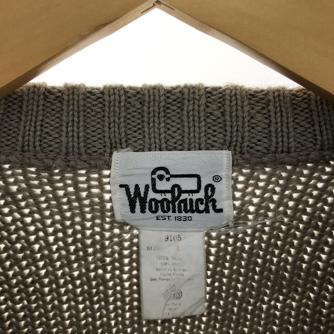 70'S WOOLRICH Wool knit sweater, men's size L, vintage / eaa502038