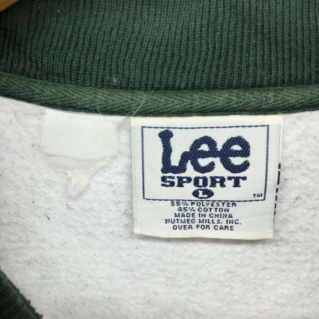 90'S Lee SPORT NFL GREEN BAY PACKERS V-neck sweatshirt, men's size L /eaa502095