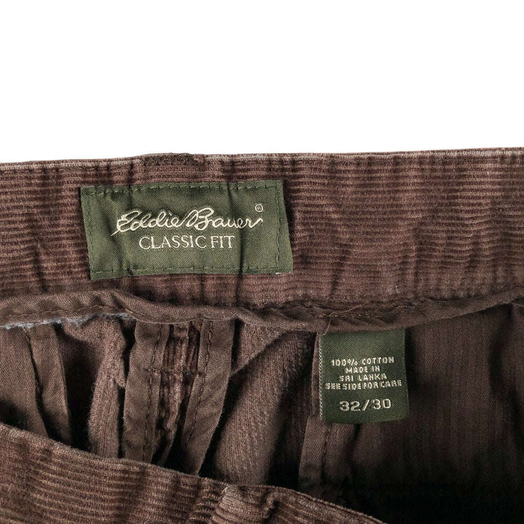 Eddie Bauer Classic Fit Two-pleat Corduroy Pants for Men, Size W32 / eaa502126