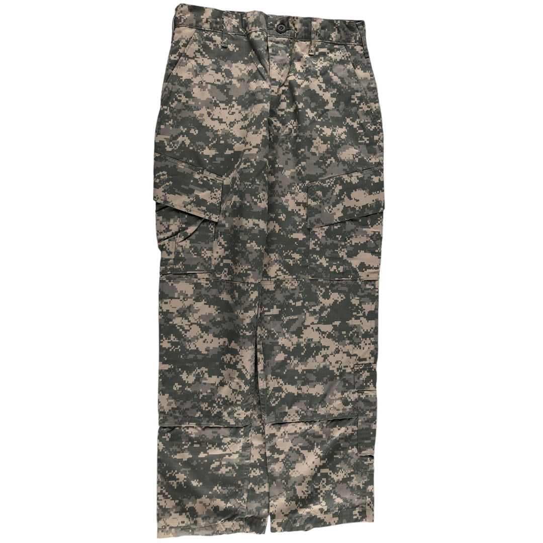 00'S US military genuine camouflage pattern ACU digital camo military cargo pants combat pants made in USA small-short men's size S equivalent /eaa502144