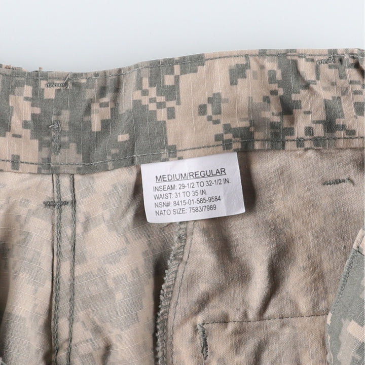 Genuine US military camouflage ACU digital camo military cargo pants combat pants made in USA MEDIUM/REGULAR men's w34 equivalent /eaa502172