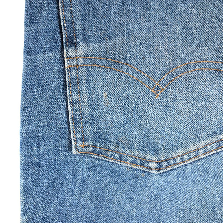 70s~80'S Levi's 521 0217 Euro model orange tab flare cut denim pants made in England men's w33 equivalent vintage /eaa502198