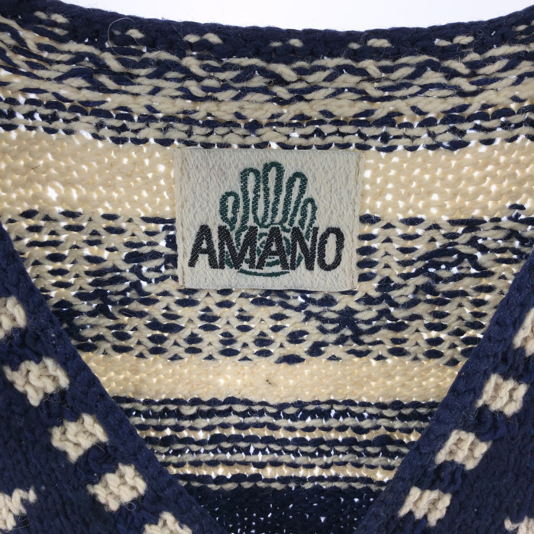 AMANO all-over print cardigan, men's size M /eaa502202