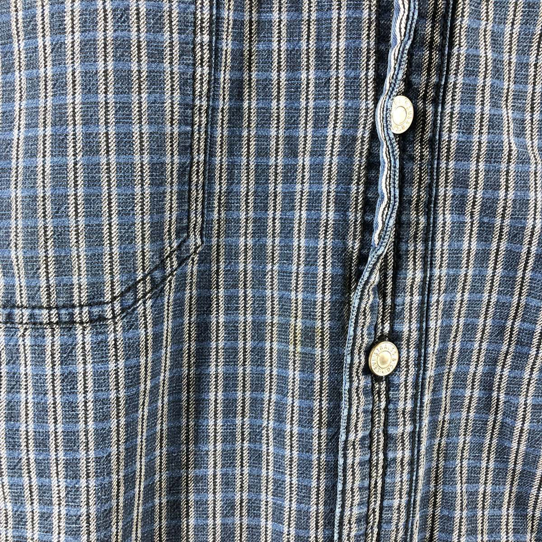 90'S Levi's Check Pattern Long Sleeve Denim Shirt Men's XL Vintage /eaa502233