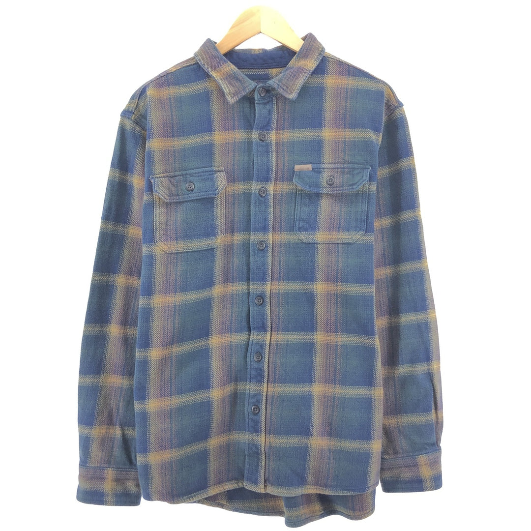 00'S ORVIS CLASSIC COLLECTION Long Sleeve Ombre Check Heavy Flannel Check Shirt Men's XL /eaa502266