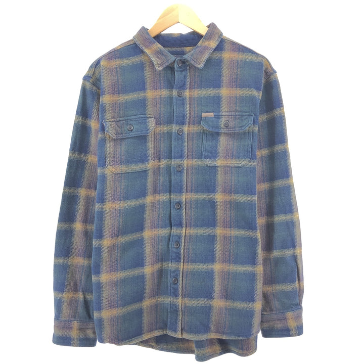 00'S ORVIS CLASSIC COLLECTION Long Sleeve Ombre Check Heavy Flannel Check Shirt Men's XL /eaa502266