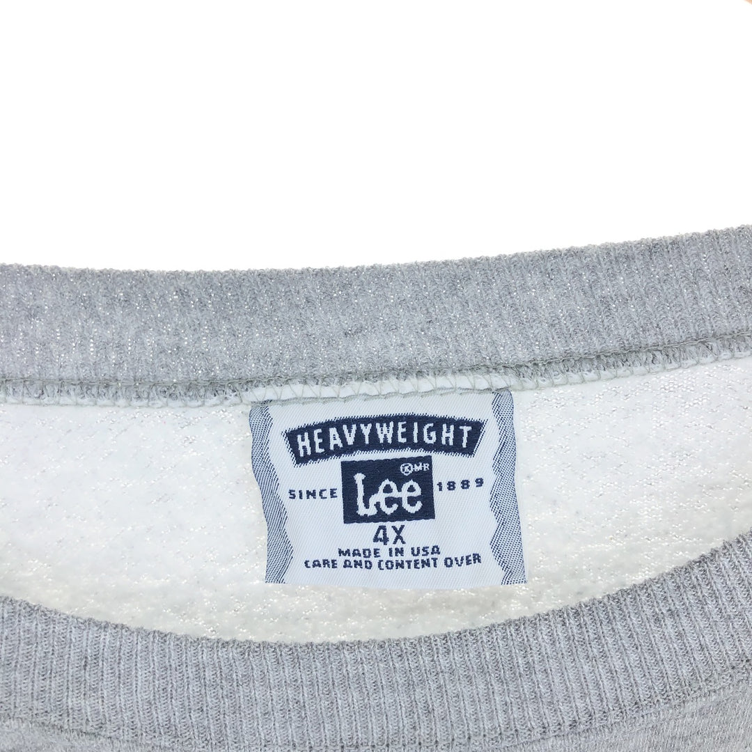 Big size 90'S Lee Heavyweight college sweatshirt, made in USA, men's XXXXL equivalent, vintage /eaa502344