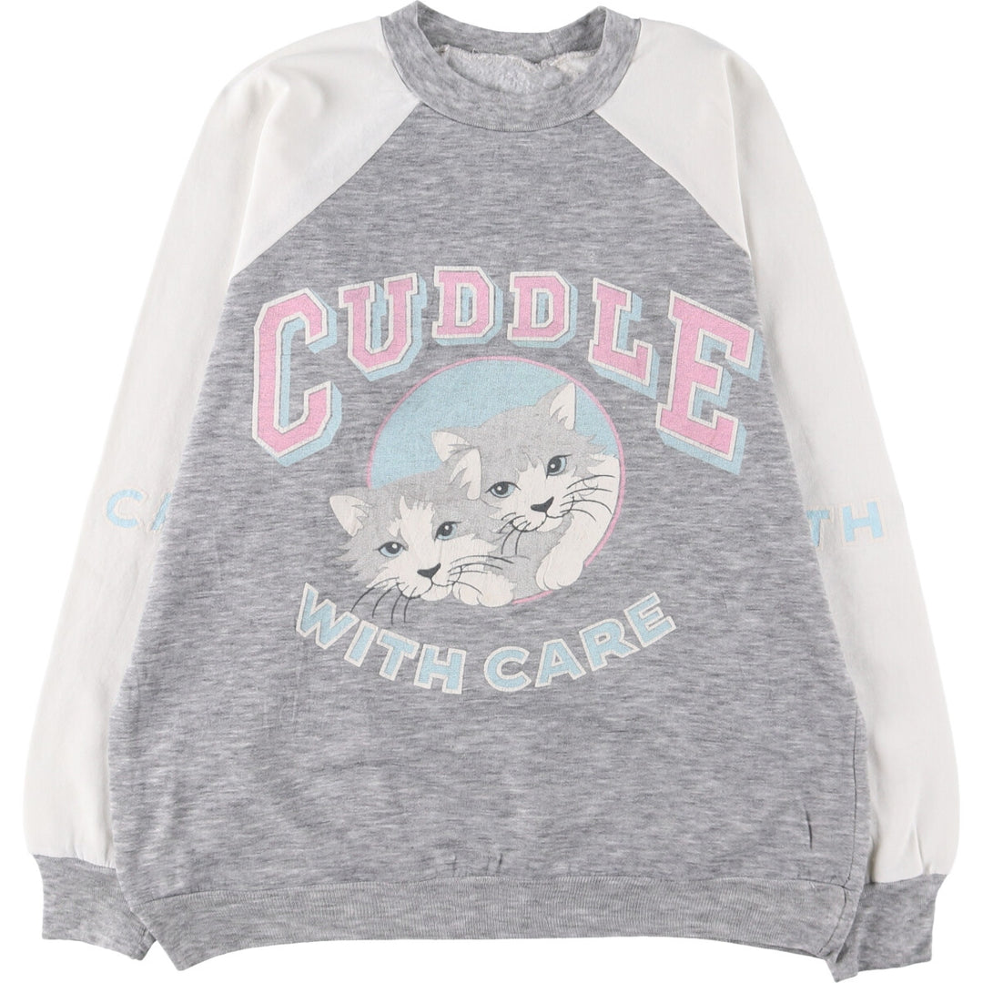 Cat Pattern Raglan Animal Sweatshirt Trainer Women's XL /eaa502382