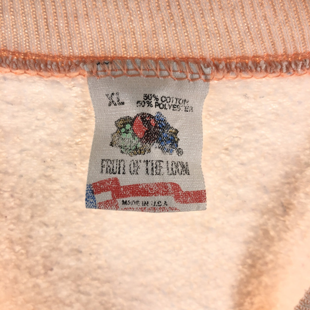 80'S Fruit of the Loom Dog Print Animal Sweatshirt Trainer Made in USA Men's XL Vintage /eaa502387