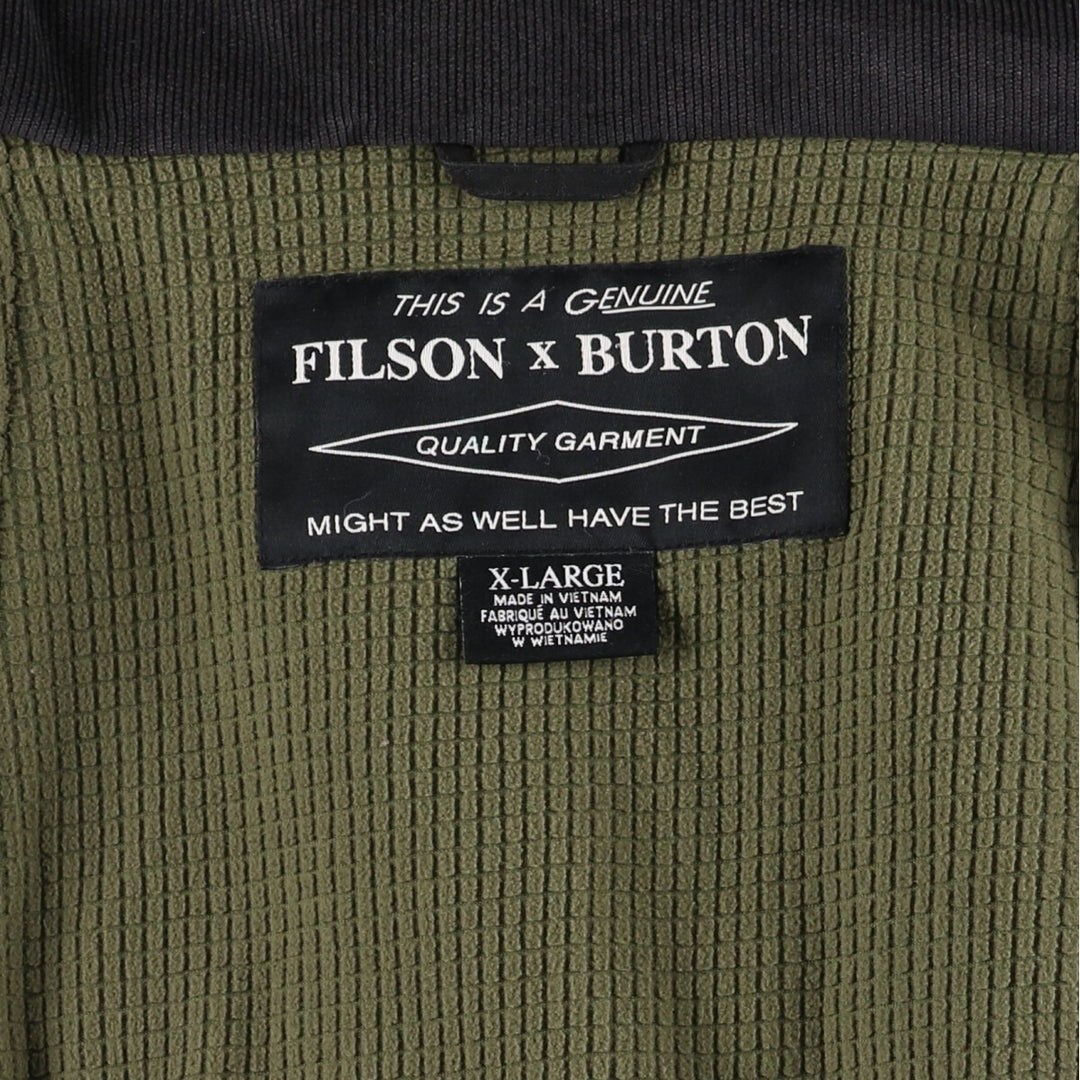 Filson FILSON FILSONxBURTON Padded hooded waxed cotton oiled jacket Men's XL size /eaa502420