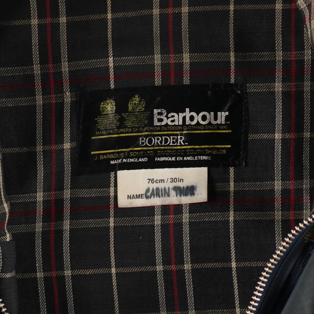 80'S Barbour Border 2 Warrant Waxed Cotton Oiled Jacket Made in England 30in Men's XS Vintage /eaa502425